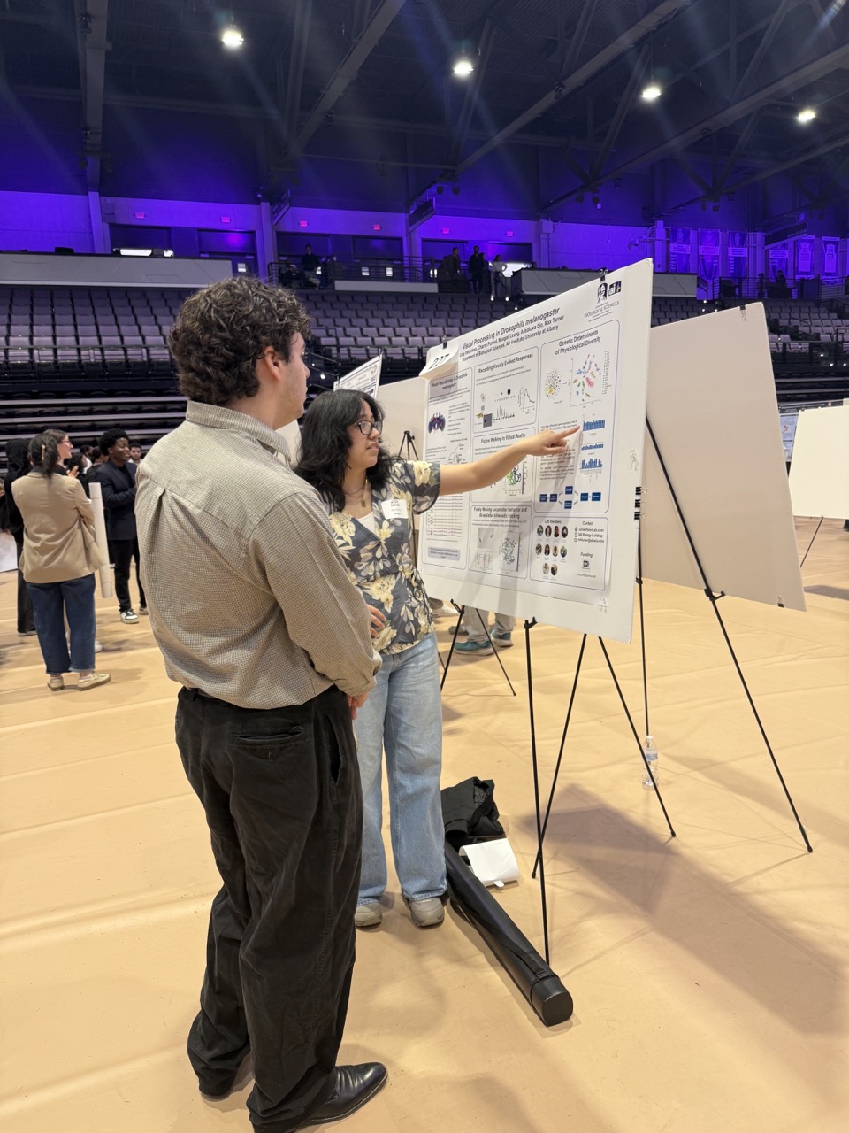 Gaby presenting her poster