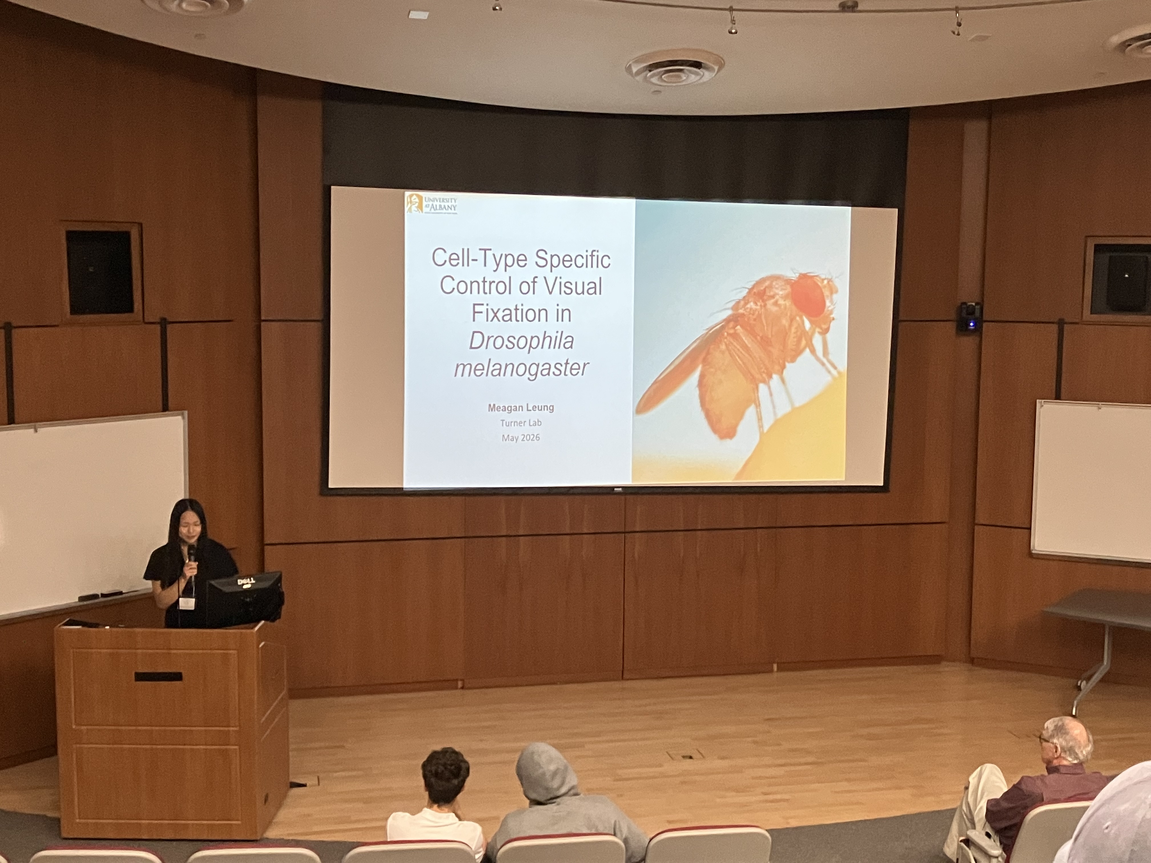 Meagan starting her talk at the Undergraduate Research Symposium