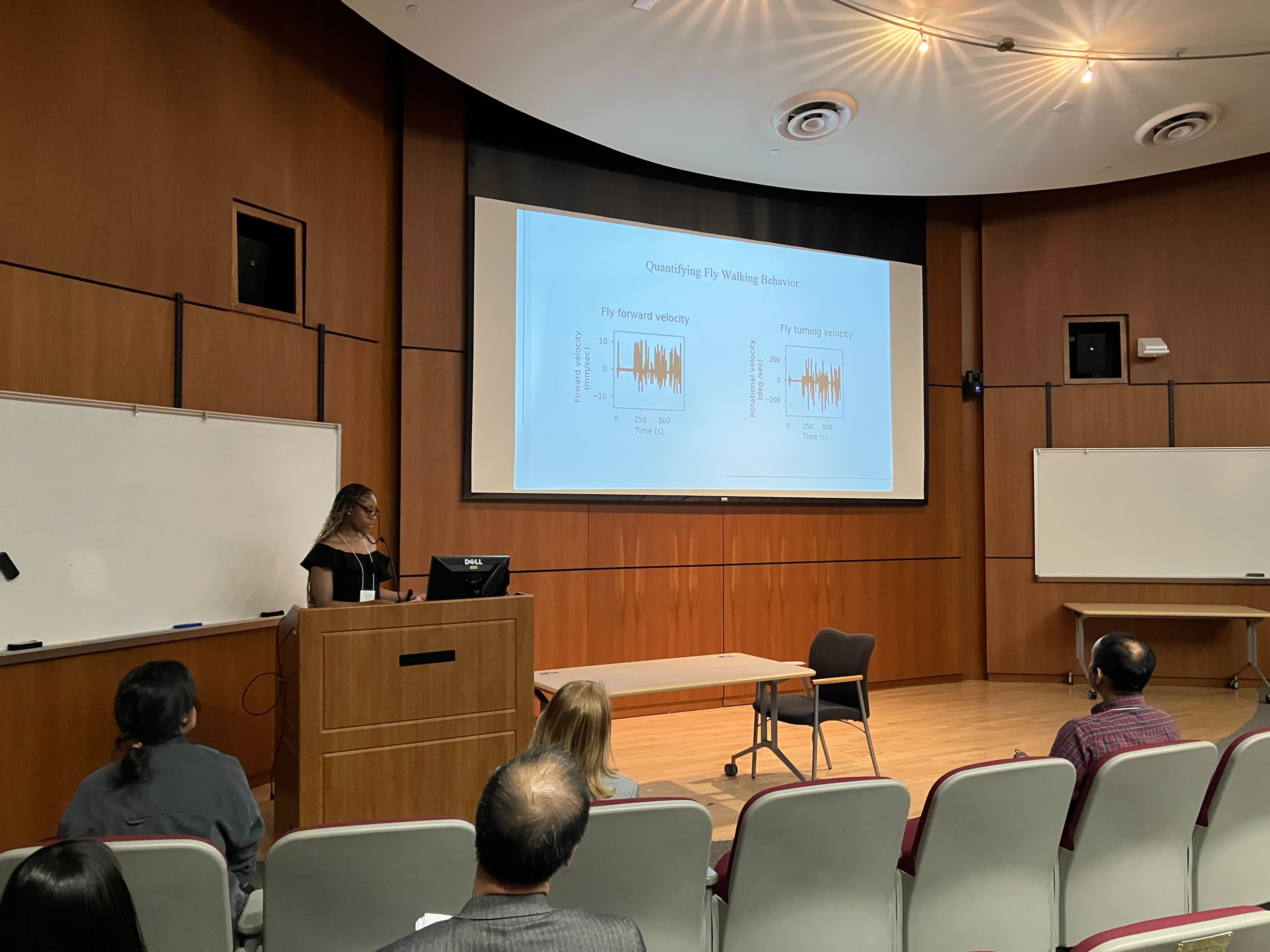 Jessica's talk at the undergrad research symposium.