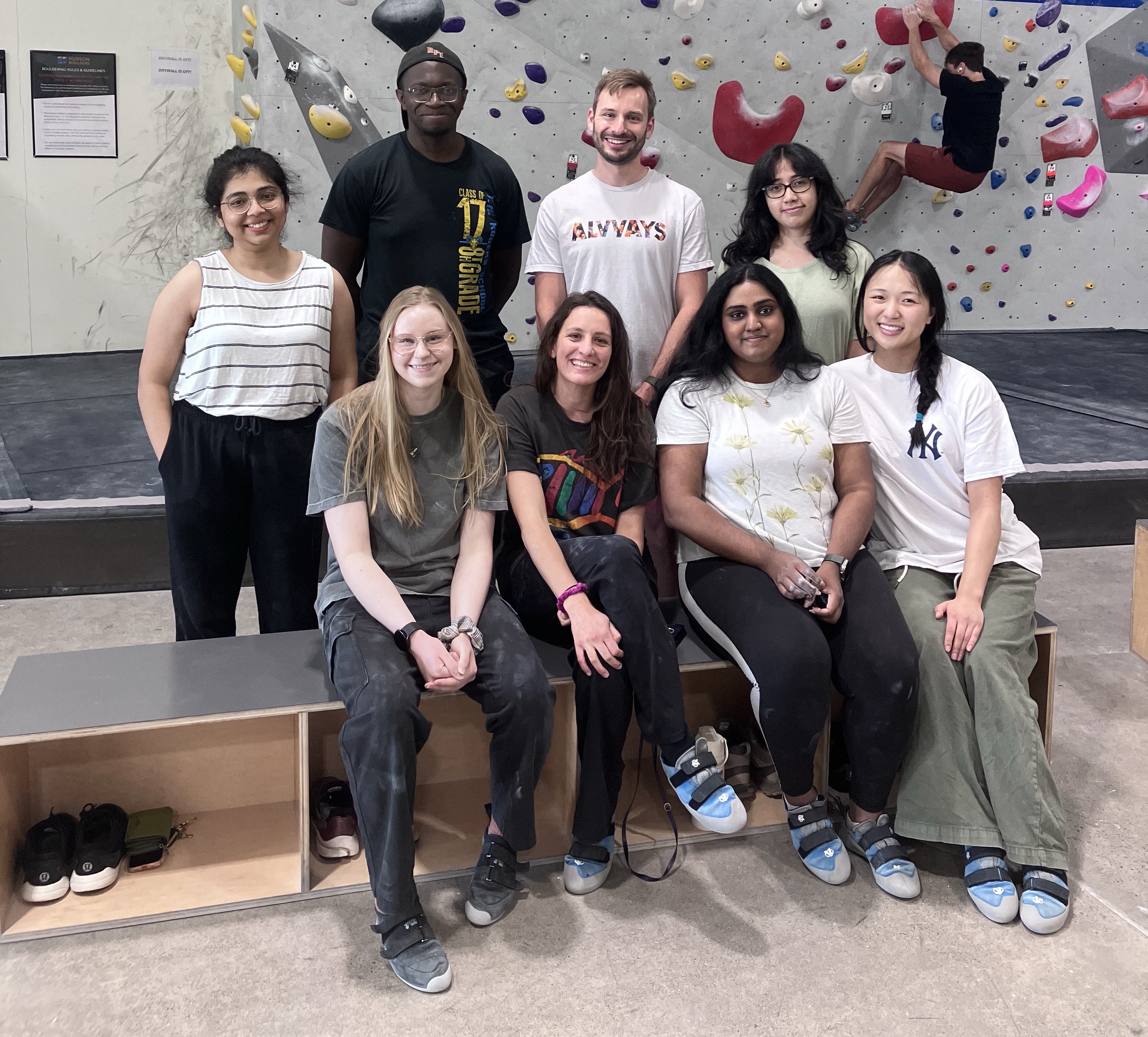 Lab photo July 2026 - bouldering!